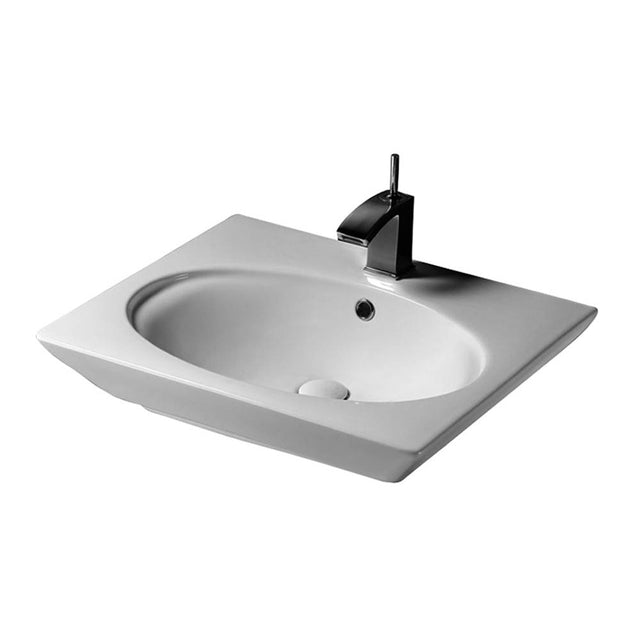 Barclay - Opulence Above Counter Basin23'', White, Oval Bowl, 8'' WS - White