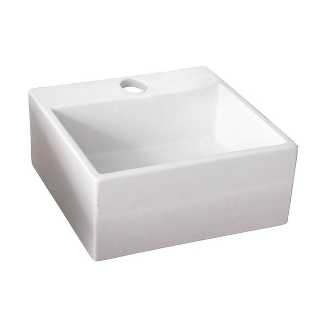 Barclay - Mini Nova Wall-Hung Basin  1-Hole, White - White