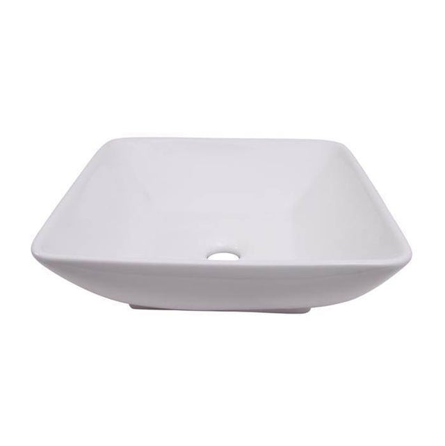 Barclay - Carlos 16'' Square Above Counte Basin, White - White