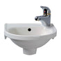 Barclay - Rosanna Wall Hung Basin,Right  Hole, w/Hangers,  White - White