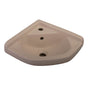 Barclay - Corner Sink, 14 x 14'',1-Hole  Includes Hangers, Bisque - Bisque
