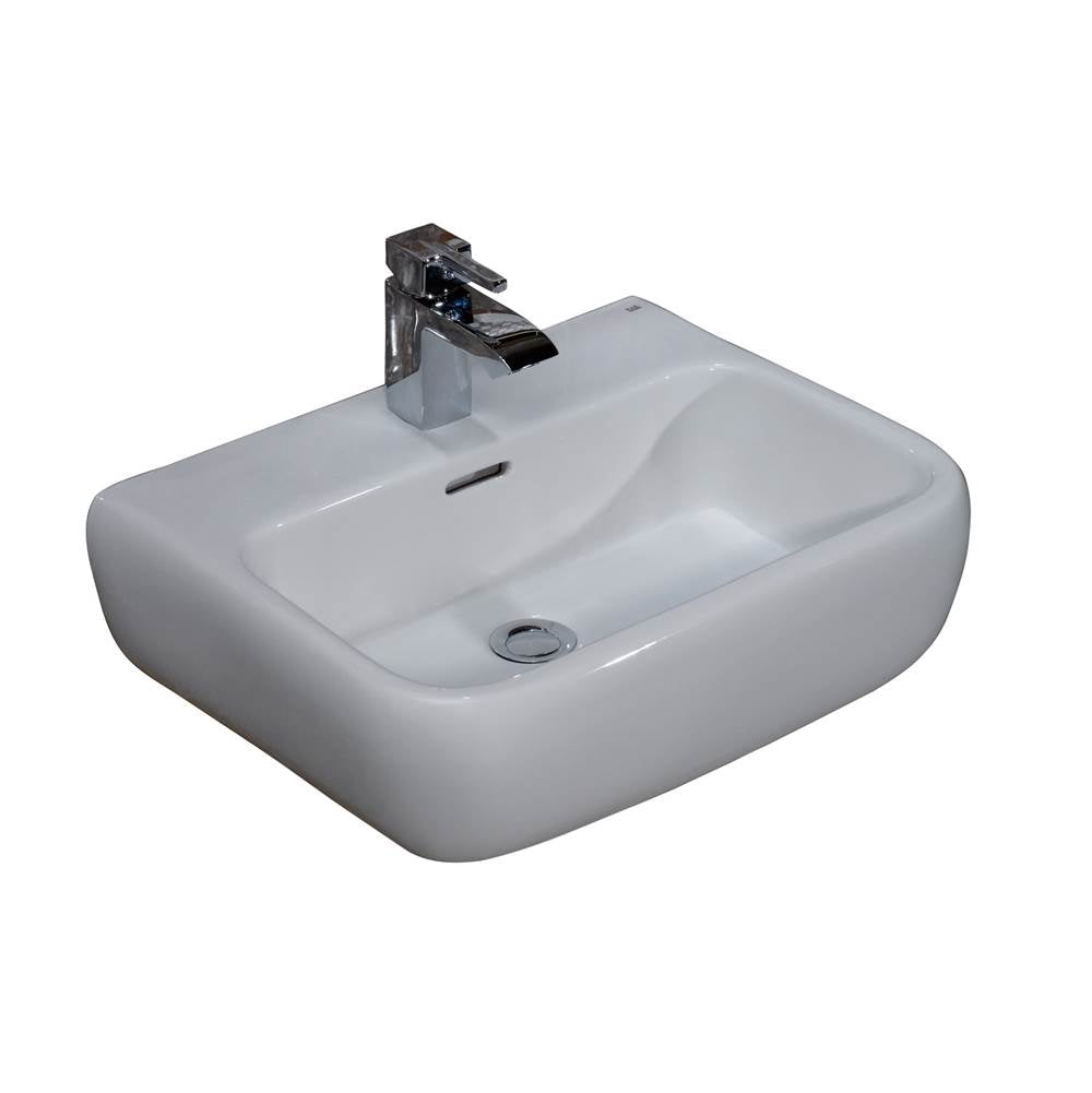 Barclay - Metropolita 420 Wall-Hung Basin, 1-Hole, White - White