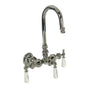 Barclay - Leg Tub Diverter w/Porcelain  Lever Hdles, Acry Tub, Chrome - Polished Chrome