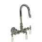 Barclay - Leg Tub Diverter w/Porcelain  Lever Hdles, CI Tub, Pol Chr - Polished Chrome