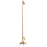 Barclay - Diverter Faucet, Gooseneck  Spout, Riser, Polished Brass - Polished Brass