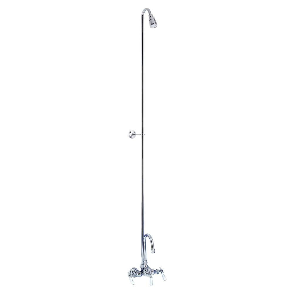Barclay - Diverter Faucet, Gooseneck  Spout, Riser, for CI, Chrome - Polished Chrome