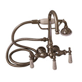 Barclay - Hand Shower Faucet w/Code  Spout, Porc Hdls, Pol Nickel - Polished Nickel
