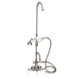 Barclay - Converto Shwr w/Handheld Shwr,  Riser, CI Tub, Brushed Nickel - Brushed Nickel