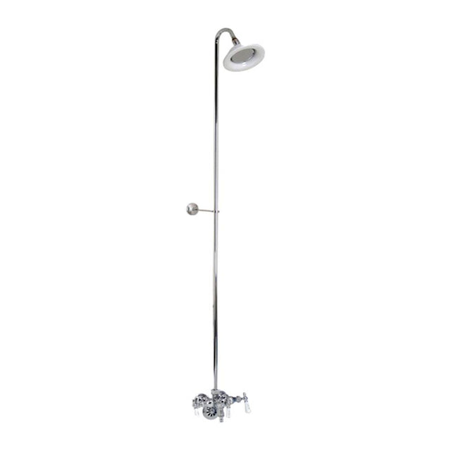 Barclay - Diveter Faucet, Sunflower Head , CI Tubs, Polished Chrome - Polished Chrome