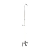 Barclay - Elephant Spout, 6'' Mts, Cross  Hdle, Riser, Polshed Nickel - Polished Nickel
