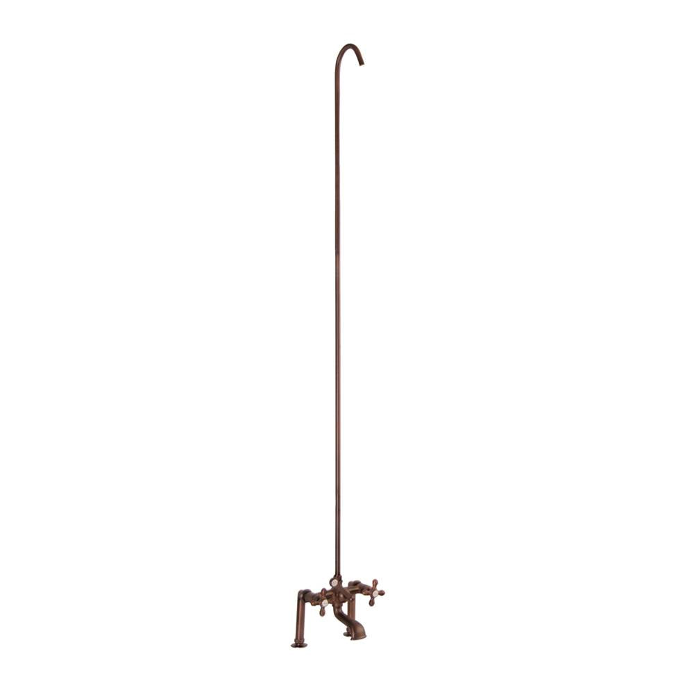 Barclay - Elephant Spout, 6'' Mts, Cross  Hdle, Riser, Oil Rubbed Bronz - Oil Rubbed Bronze