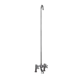 Barclay - Elephant Spout, 6'' Mts, Cross Hdle, 62'' Riser,Polshed Nickel - Polished Nickel