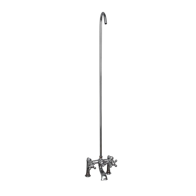 Barclay - Elephant Spout, 6'' Mts, Cross Hdle, 62'' Riser,Polshed Nickel - Polished Nickel