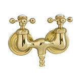 Barclay - Tub Filler, Metal Cross  Handles, Polished Brass - Polished Brass