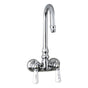 Barclay - Tub Filler w/Code Spout, Lever  Porc Handles, Polished Chrome - Polished Chrome