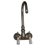 Barclay - Tub Filler w/Code Spout, Lever  Porc Handles, Polished Nickel - Polished Nickel