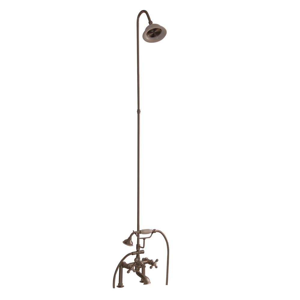 Barclay - Elephant Spout, Riser, Shower head, Crs Hdle, Brushed Nickel - Brushed Nickel