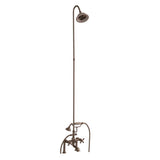 Barclay - Elephant Spout, Riser, Shower head, Crs Hdle, Brushed Nickel - Brushed Nickel
