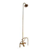 Barclay - Elephant Spout, Riser, Shower head, Crs Hdle, Polished Brass - Polished Brass