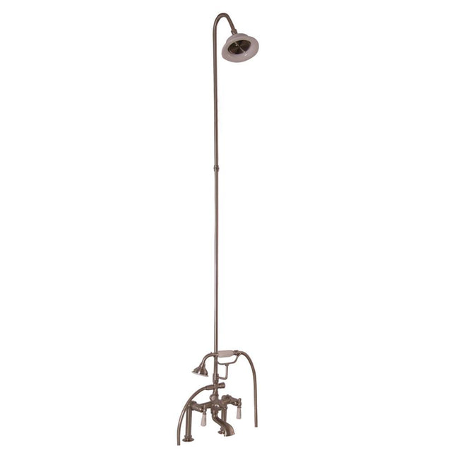Barclay - Elephant Spout, Riser, Shower head, Lvr Hdle, Brushed Nickel - Brushed Nickel
