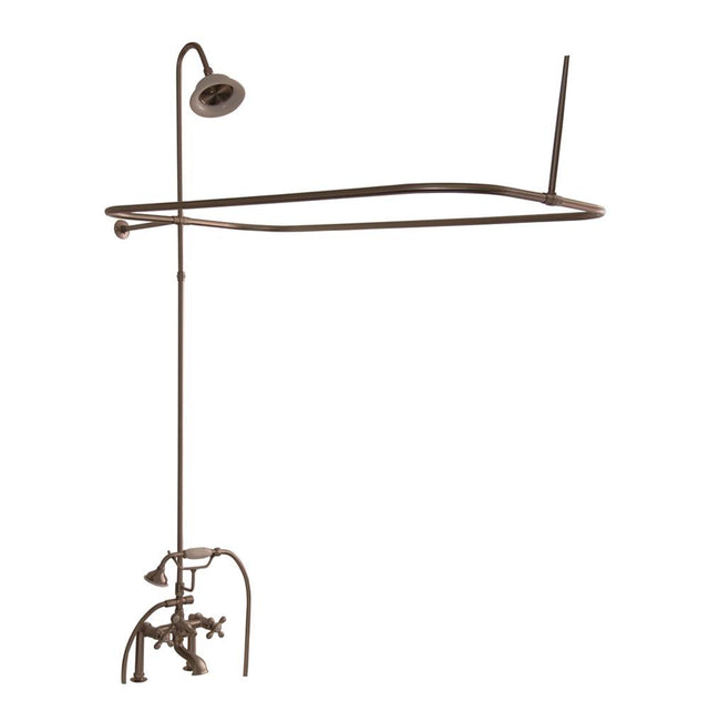 Barclay - Elephant Spout, Shower, Riser,  Showerhead, Crs Hdl, Br Nickl - Brushed Nickel