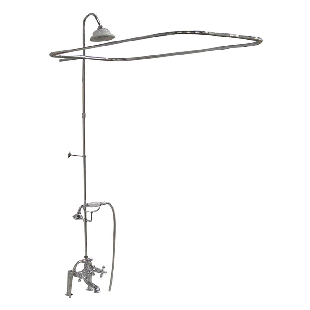 Barclay - Elephant Spout, Shower, Riser,  Showerhead, Crs Hdle, Chrome - Polished Chrome