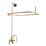 Barclay - Elephant Spout, Shower, Riser,  Showerhead, Crs Hdle, Brass - Polished Brass