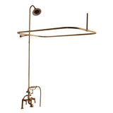 Barclay - Elephant Spout, Shower, Riser,  Showerhead, Lvr Hdle, Brass - Polished Brass