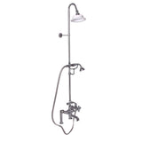 Barclay - Elephant Spout,Riser,Shwr Head Hand Shwr, Metl Cross Hndls,PN - Polished Nickel