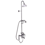 Barclay - Elephant Spout,Riser,ShwrHead Hand Shwr, Metal Lever Hdls,PN - Polished Nickel