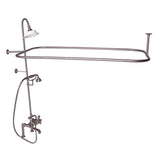 Barclay - Elephant Spout,Shwr Unit,Riser ShwrHead,HandShwr,Cross Hdl,BN - Brushed Nickel