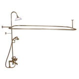 Barclay - Elephant Spout,Shwr Unit,Riser ShwrHead,HandShwr,Cross Hdl,PB - Polished Brass