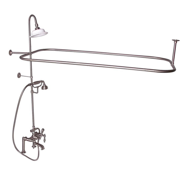 Barclay - Elephant Spout,Shwr Unit,Riser ShwrHead,HandShwr,Lever Hdl,BN - Brushed Nickel