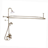 Barclay - Elephant Spout,Shwr Unit,Riser ShwrHead,HandShwr,Lever Hdl,PB - Polished Brass