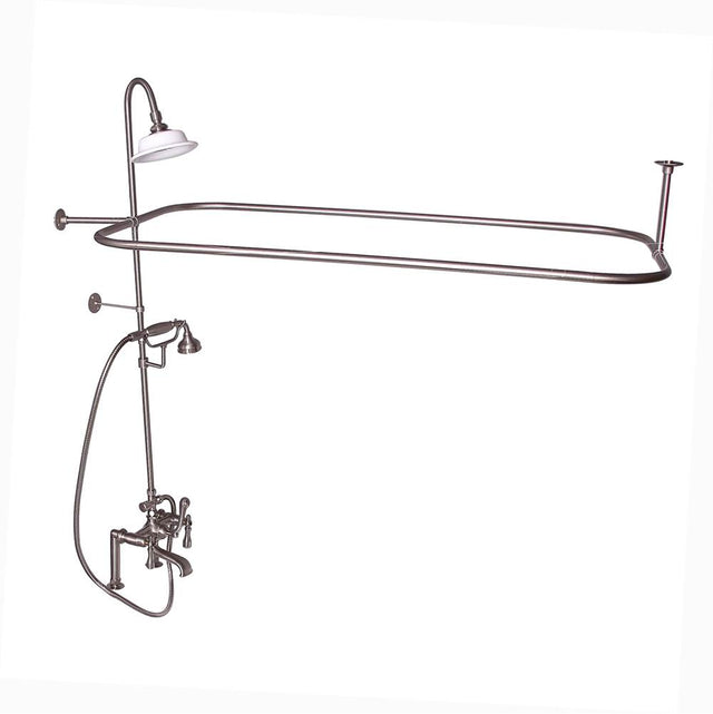 Barclay - Elephant Spout,Shwr Unit,Riser ShwrHead,HandShwr,Lever Hdl,BN - Brushed Nickel