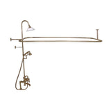 Barclay - Elephant Spout,Shwr Unit,Riser ShwrHead,HandShwr,Lever Hdl,PB - Polished Brass