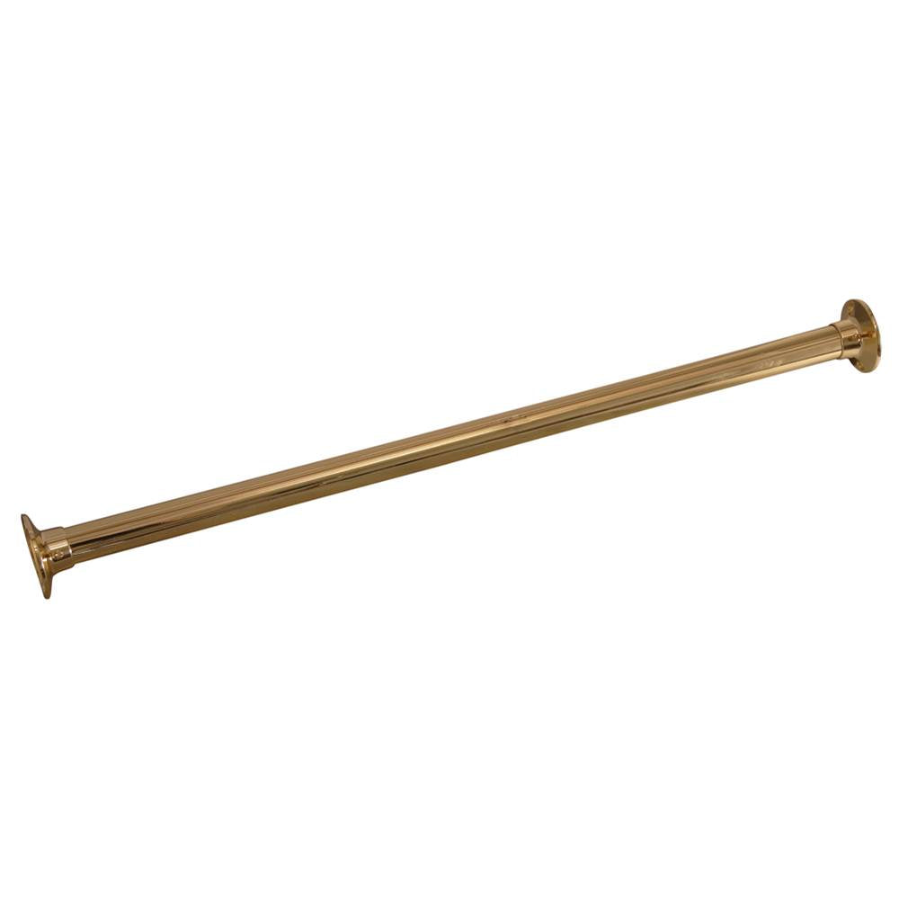 Barclay - 48'' Straight Shower Rod, Polished Brass - Polished Brass