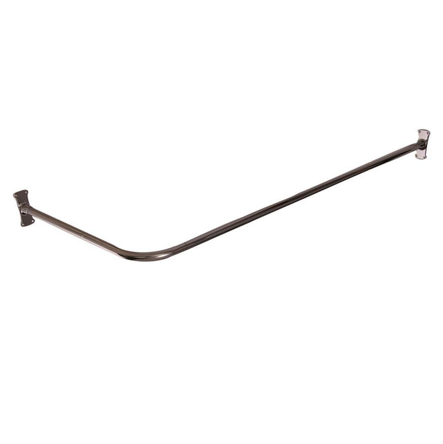 Barclay - 4121 Corner Rod, 60 x 26'',  w/Flanges, Polished Chrome - Polished Chrome
