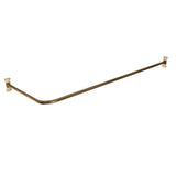 Barclay - 60'' Corner Shower Curtain Rod w/ Flanges-PB - Polished Brass