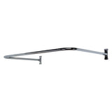 Barclay - 4140 ''U'' Shower Rod, 48 x 26'',  w/Flanges, Polished Chrome - Polished Chrome