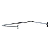Barclay - 4140 ''U'' Shower Rod, 54 x 26'',  w/Flanges, Polished Chrome - Polished Chrome