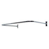 Barclay - 4140 ''U'' Shower Rod, 60 x 26'',  w/Flanges, Polished Chrome - Polished Chrome