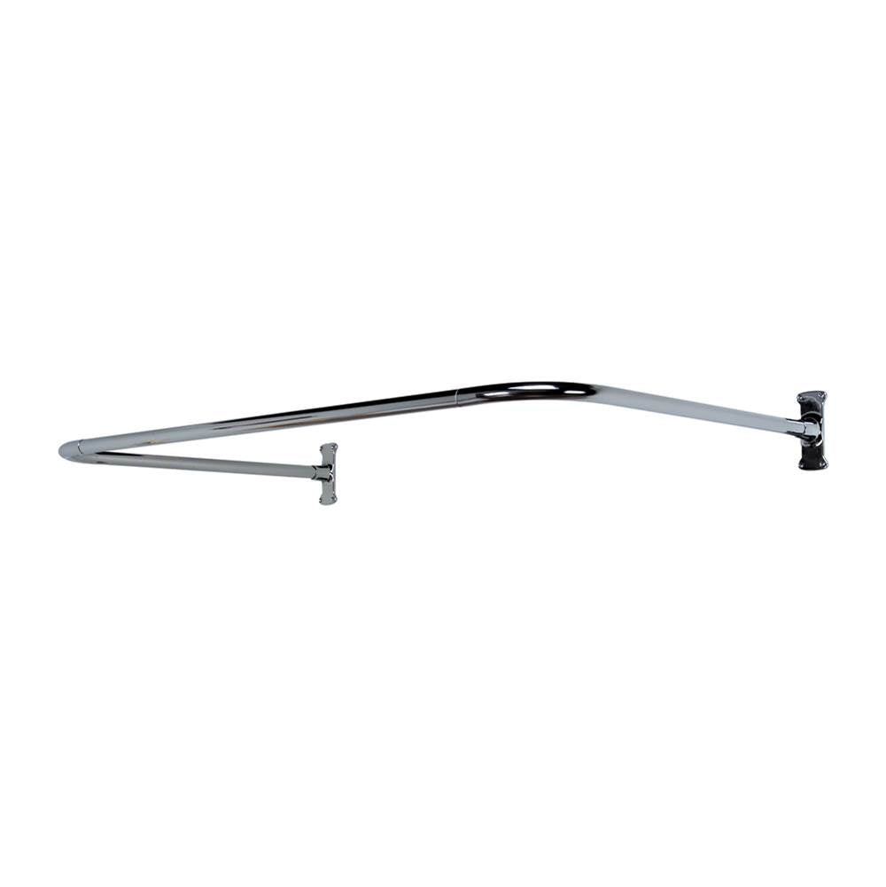 Barclay - 30'' U Shower Rod, Polished Chrome - Polished Chrome