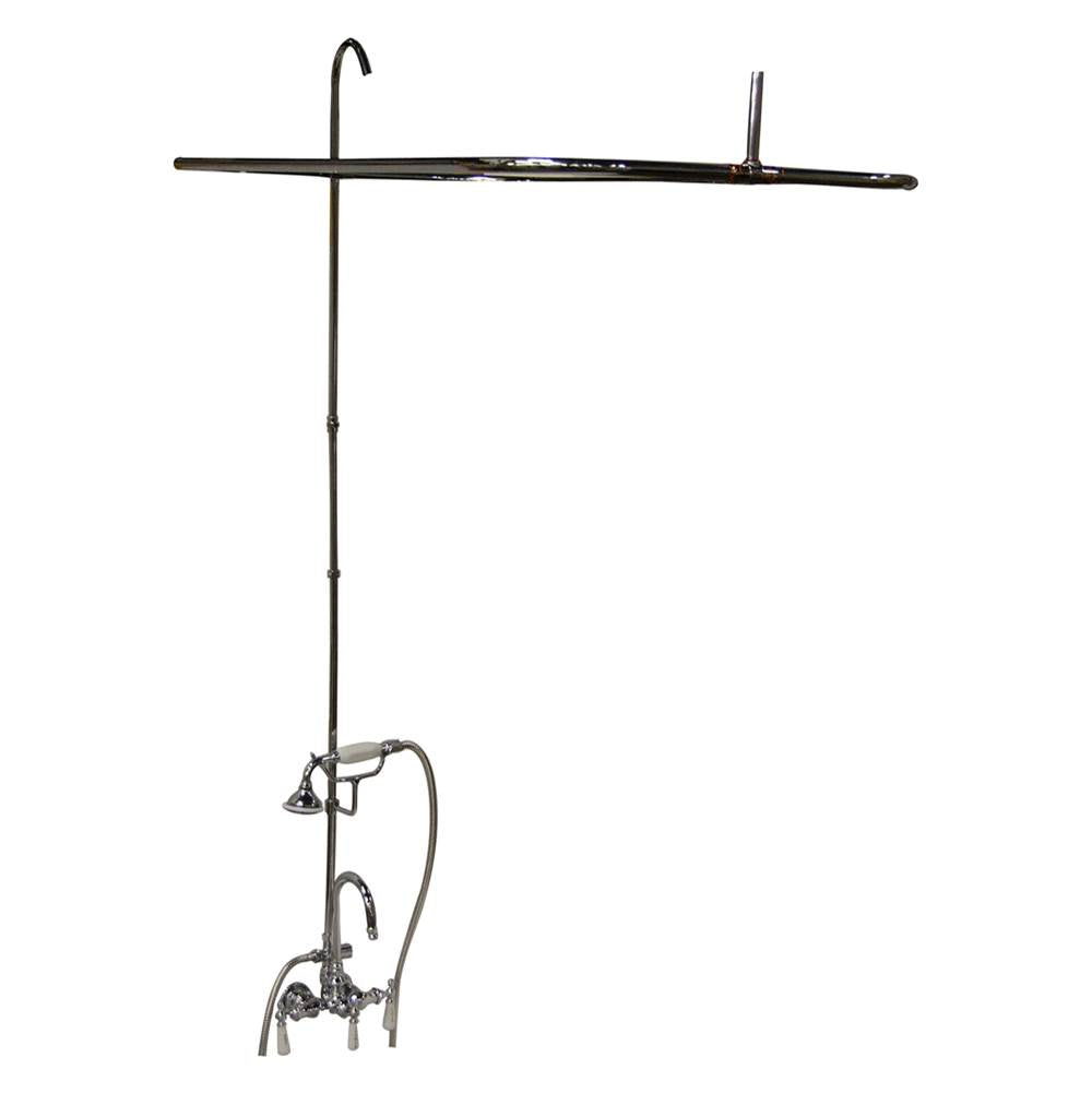 Barclay - Converto, Hand Held Shwr, 48''  Rod, Acrylic Tub, Pol Nickel - Polished Nickel