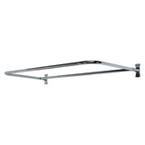 Barclay - 4145 ''D'' Shower Rod, 54 x 26'',  w/Flanges, Polished Chrome - Polished Chrome
