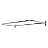 Barclay - 4145 ''D'' Shower Rod, 60 x 26'',  w/Flanges, Polished Chrome - Polished Chrome