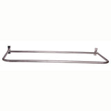 Barclay - 60'' D Shower Rod, Polished Nickel - Polished Nickel