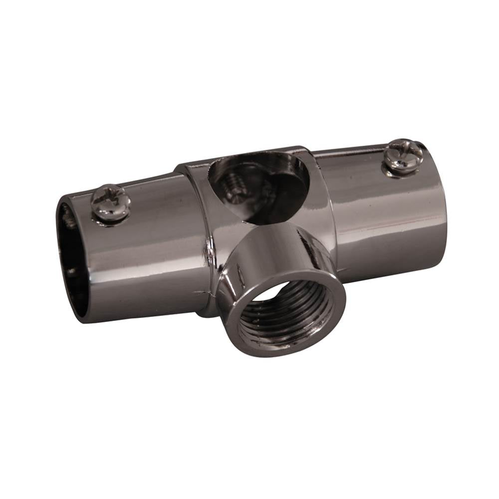 Barclay - Wall Tee for 4150 Rod,  Polished Chrome - Polished Chrome