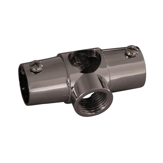 Barclay - Wall Tee for 4150 Rod,  Polished Chrome - Polished Chrome