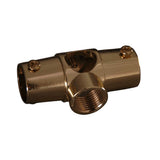 Barclay - Wall Tee for 4150 Rod,  Polished Brass - Polished Brass